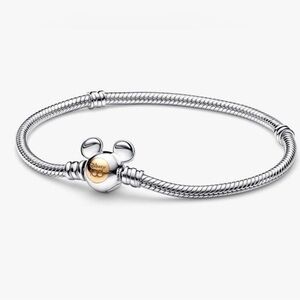 New Pandoa Retired Disney 100th Anniversary Moments Snake Chain Bracelet